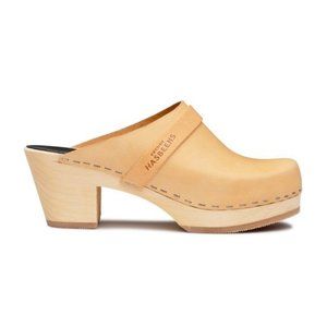 Swedish Hasbeens clogs, slip in high, size 35